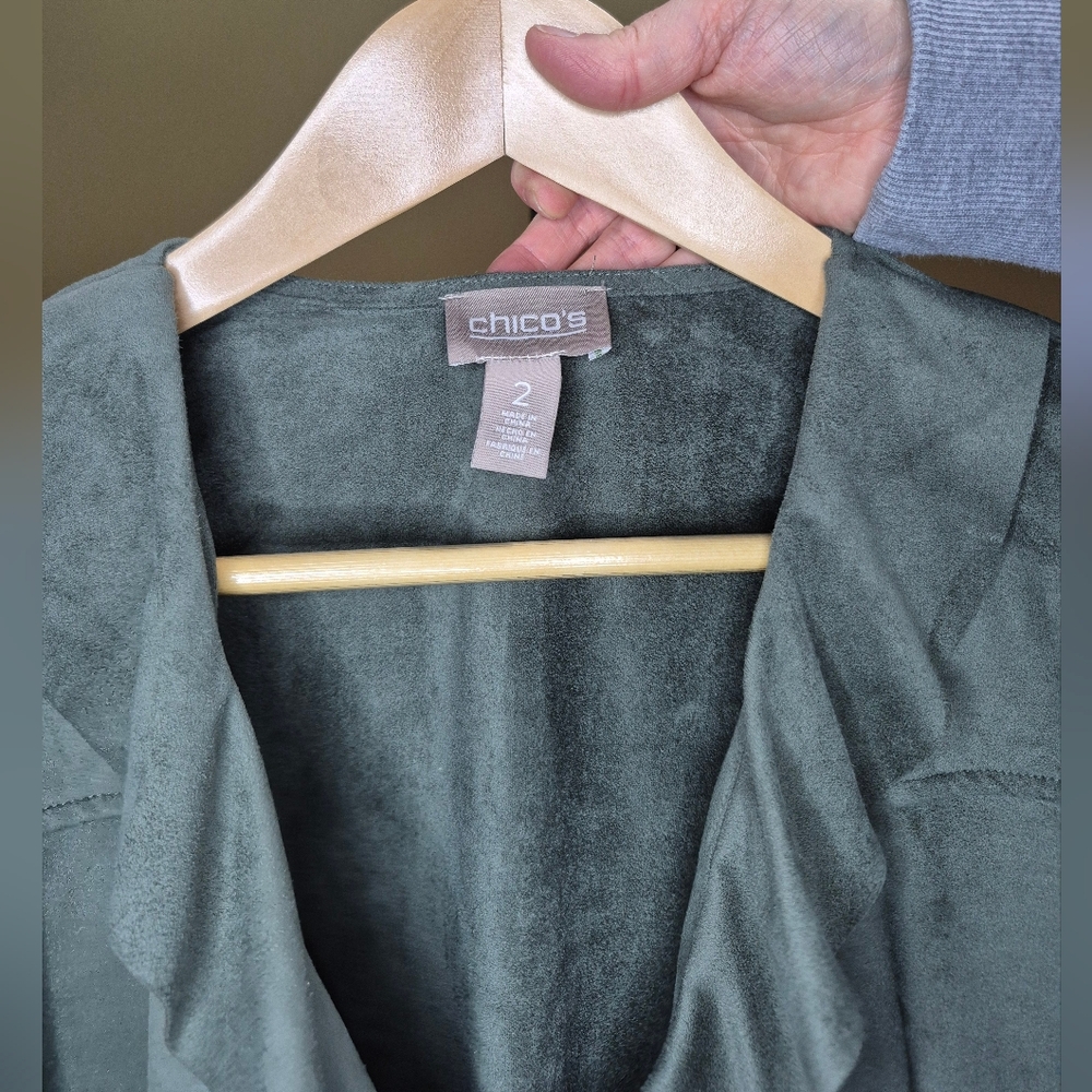Chico's Sage Ruffle Blazer - Picture 2 of 5
